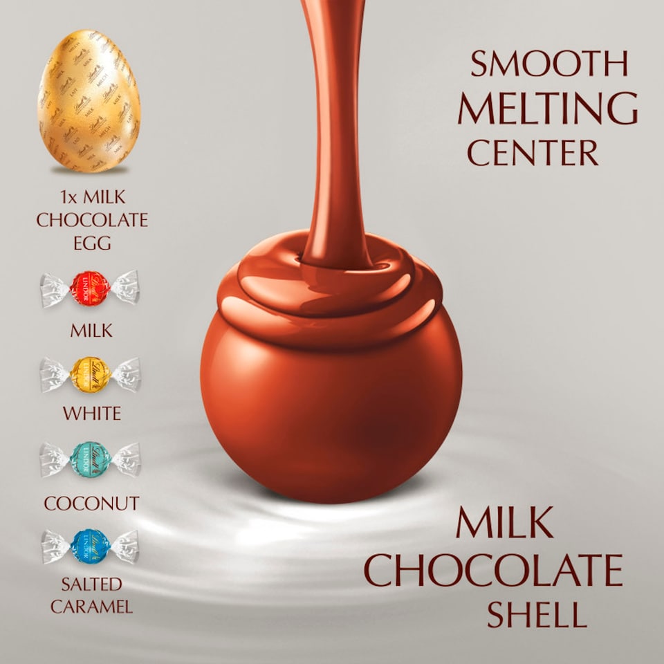 image 1 of Lindt Milk Chocolate Egg With Assorted Truffles 348G