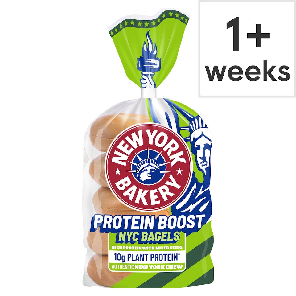 New York Bakery Protein Boost Sliced Bagels 5 pack