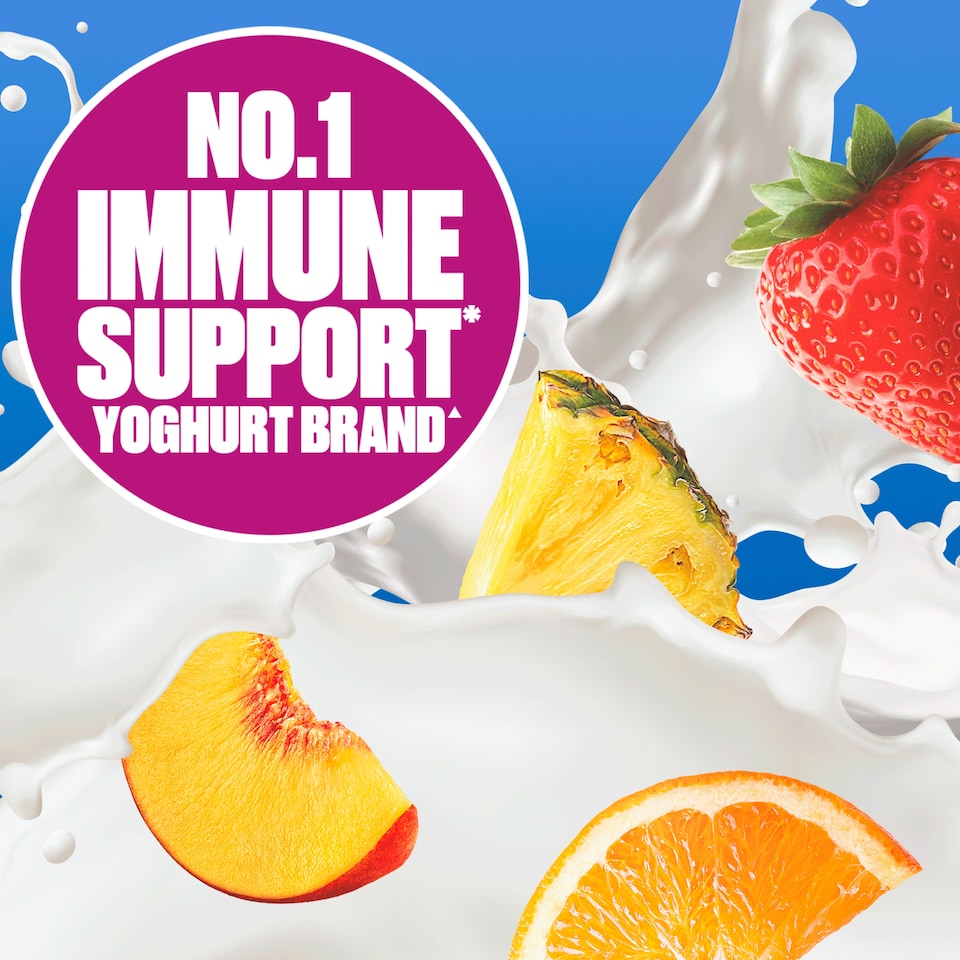 image 1 of Actimel Multifruit Fat Free Immunity Live Yoghurt Drink Multipack 8x100g
