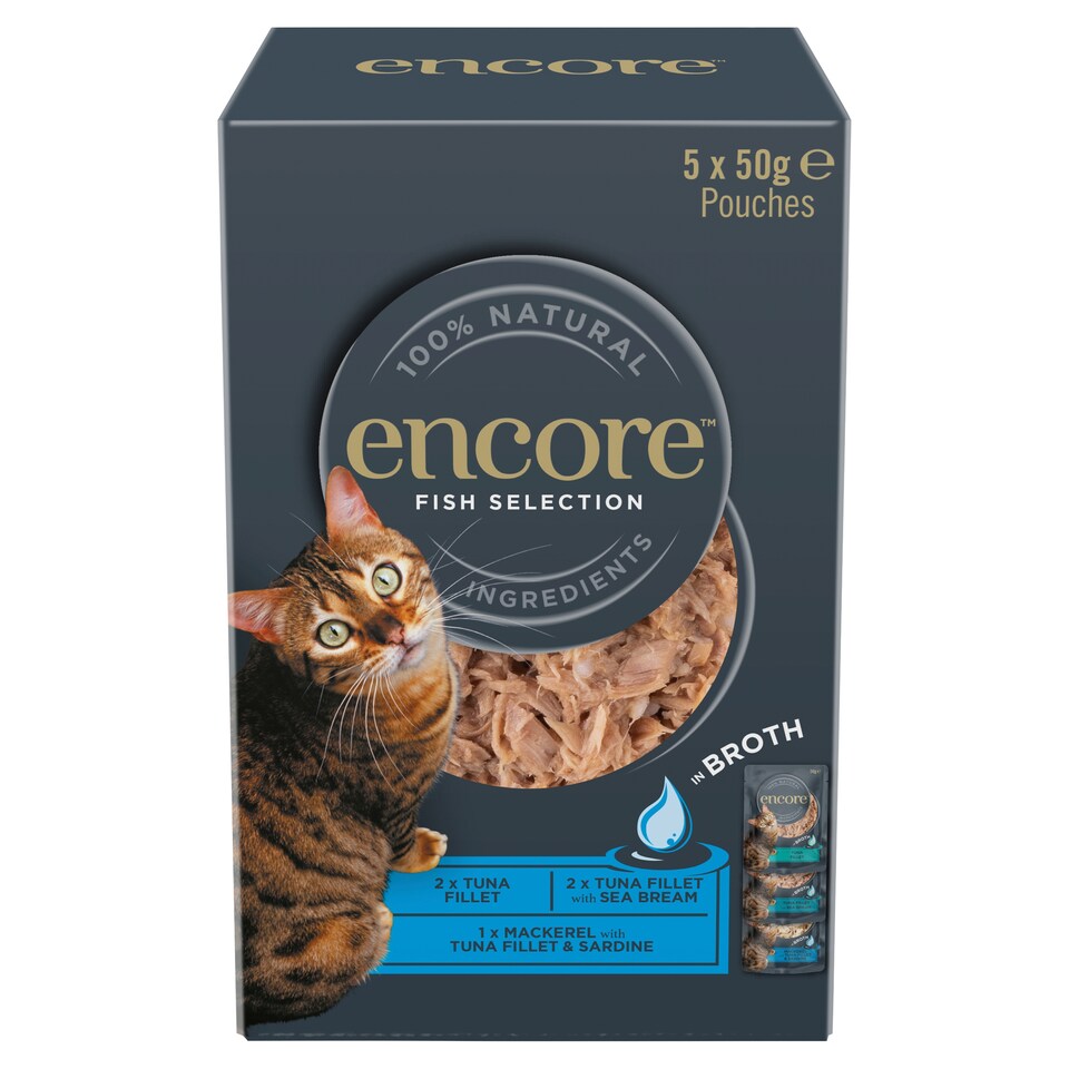 image 1 of Encore Cat Fish Selection In Broth 5X50g