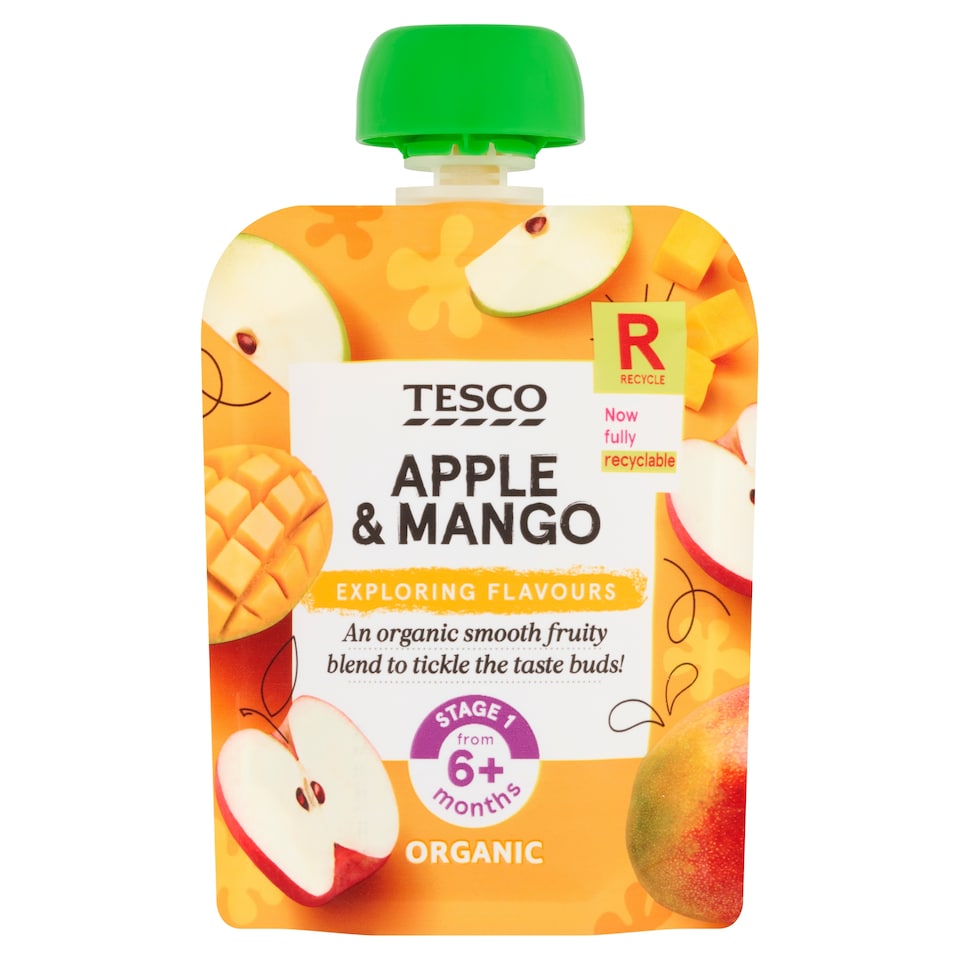 Tesco Apple & Mango Pouch 70G