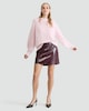 image 2 of F&F Knitted Satin Bow Back Jumper in Pink