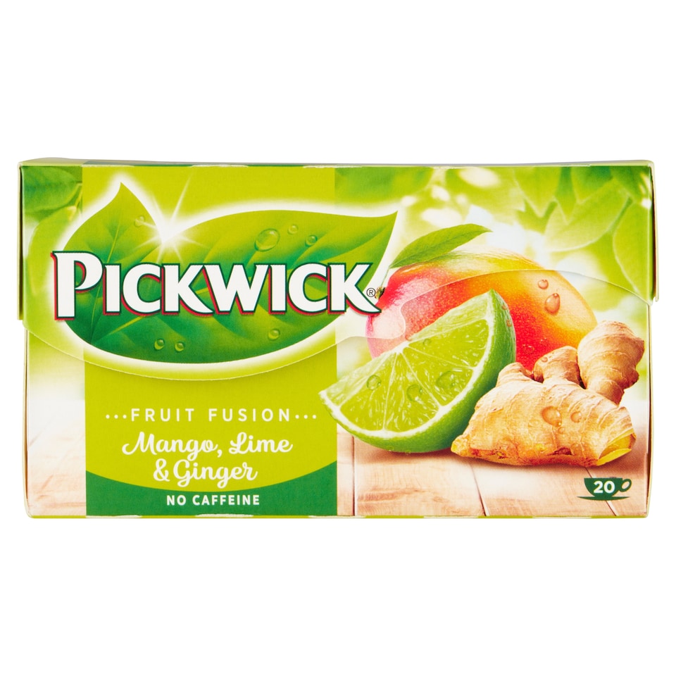 Obrázek 1 pro produkt Pickwick Fruit Fusion Ovocný čaj aromatizovaný se zázvorem, limetkou a mangem 20 x 1,75g (35g)