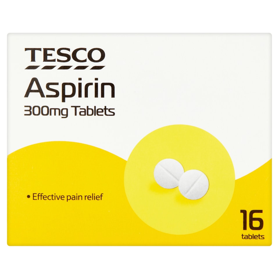 Tesco Health Aspirin 300mg Tablets 16s