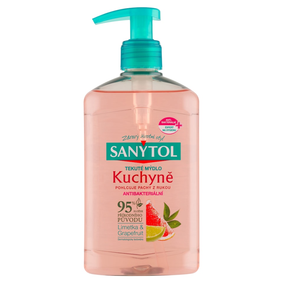 Obrázek 1 pro produkt Sanytol Kuchyně tekuté mýdlo antibakteriální limetka & grapefruit 250ml