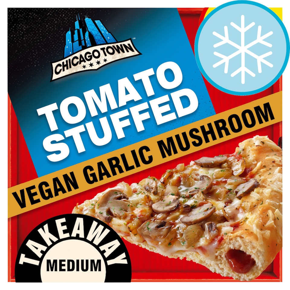 image 1 of Chicago Town Vegan Stuffed Crust Garlic Mushroom Pizza 528g