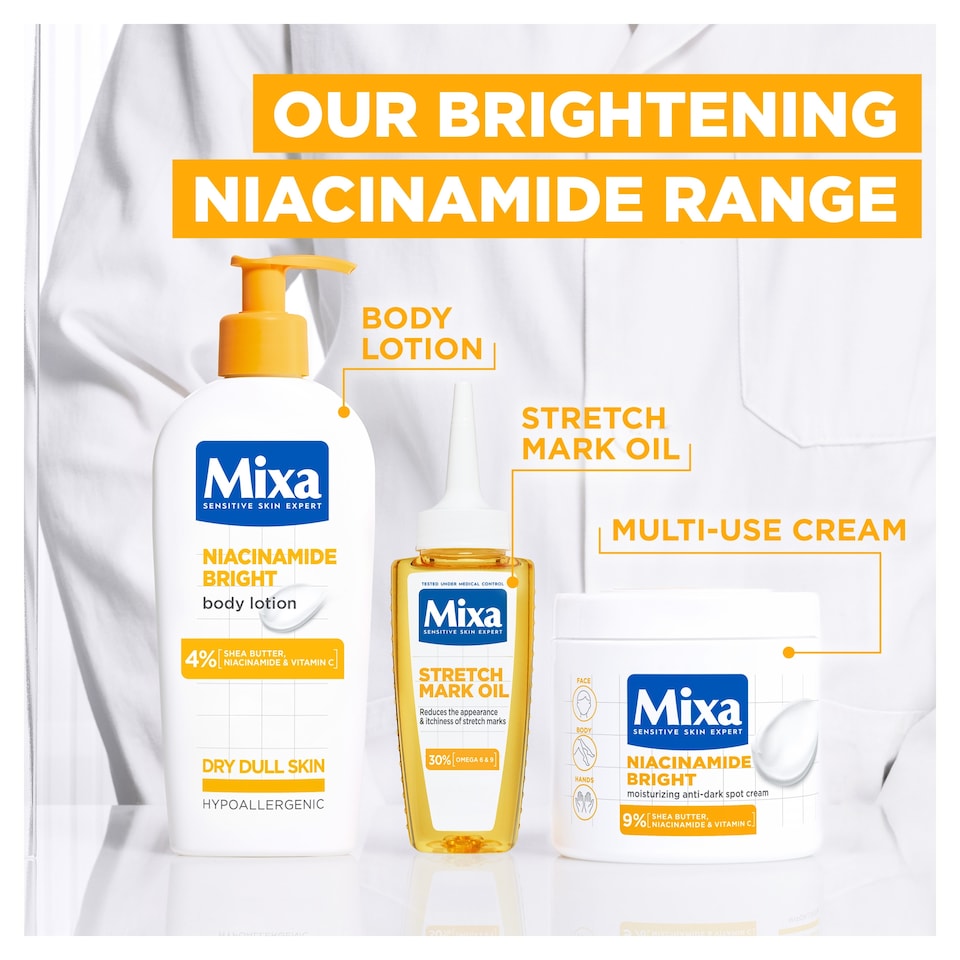 image 1 of Mixa Body Niacinamide Bright Lotion 250ml