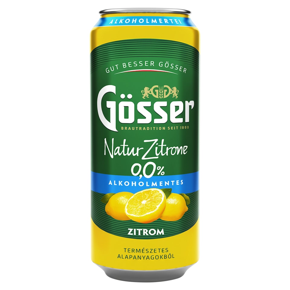 Gösser Natur Zitrone citromos alkoholmentes sörital 0,0% 500 ml