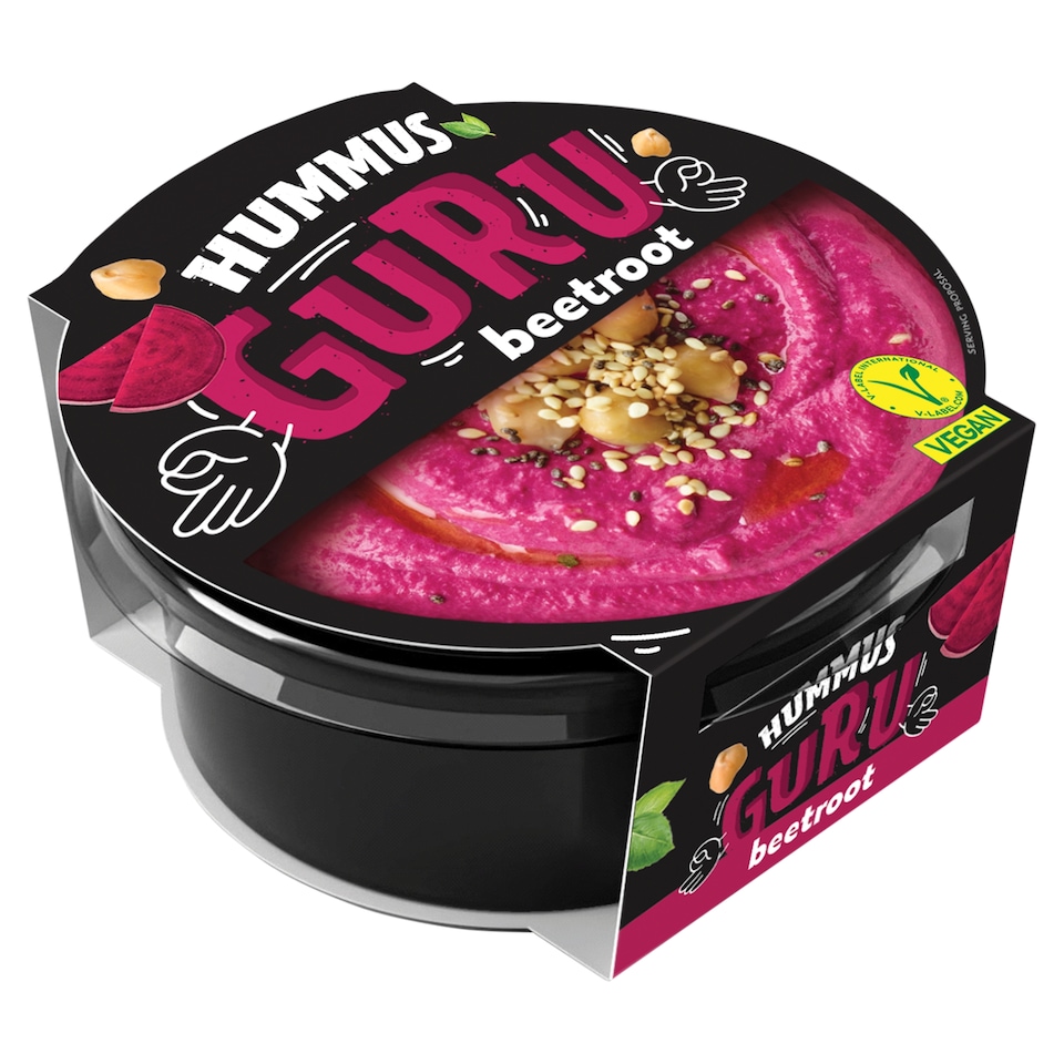 Guru Hummus céklás csicseriborsókrém 180 g 1. kép
