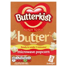 Butterkist Microwave Butter Popcorn 3X60g