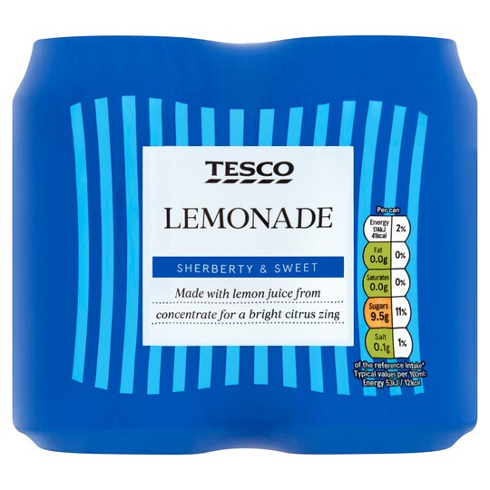 Tesco Lemonade 4X330ml Tesco Groceries