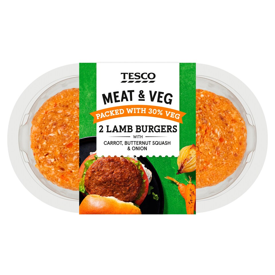 Tesco Meat & Vegetable Lamb Burger 227G
