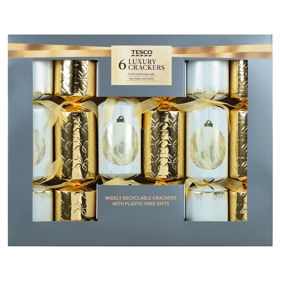 Tesco Luxury Gold & Cream Crackers 6 Pack