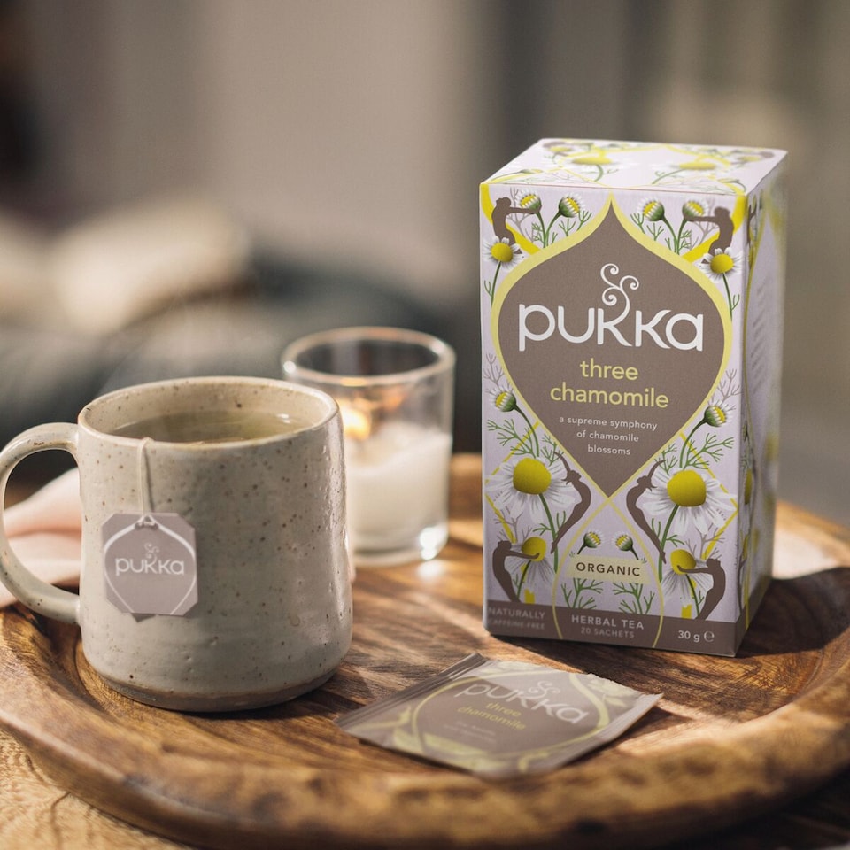 image 1 of Pukka Organic Three Chamomile Herbal Tea 20 Tea Bags 30g