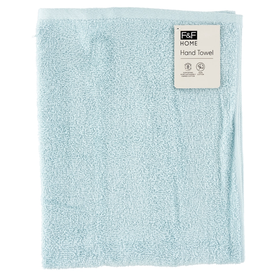 F&F Home Pale Blue Hand Towel 50 cm x 90 cm