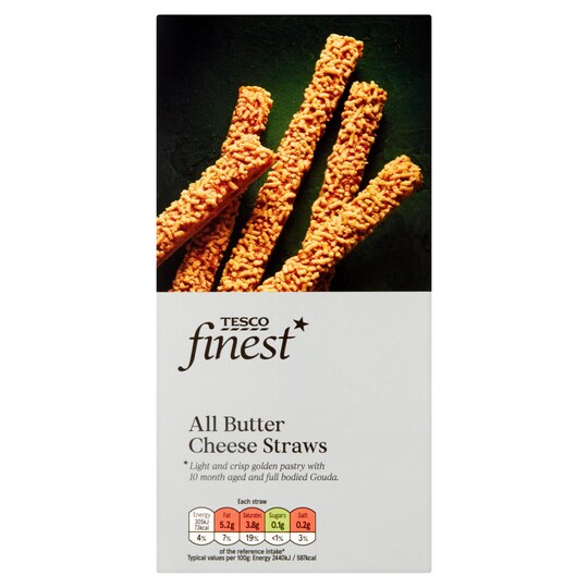 Tesco Finest All Butter Cheese Straw 100G Tesco Groceries