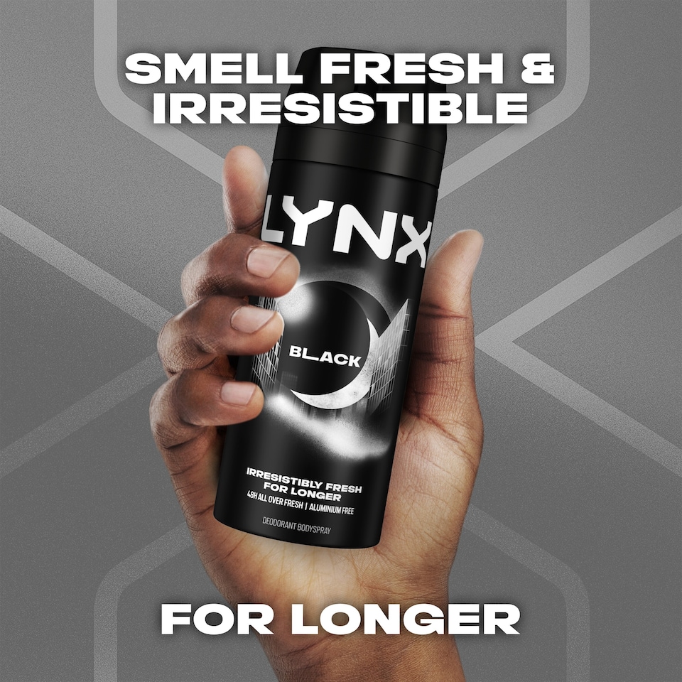image 1 of Lynx Black 48h Deodorant Bodyspray for Men 150ml