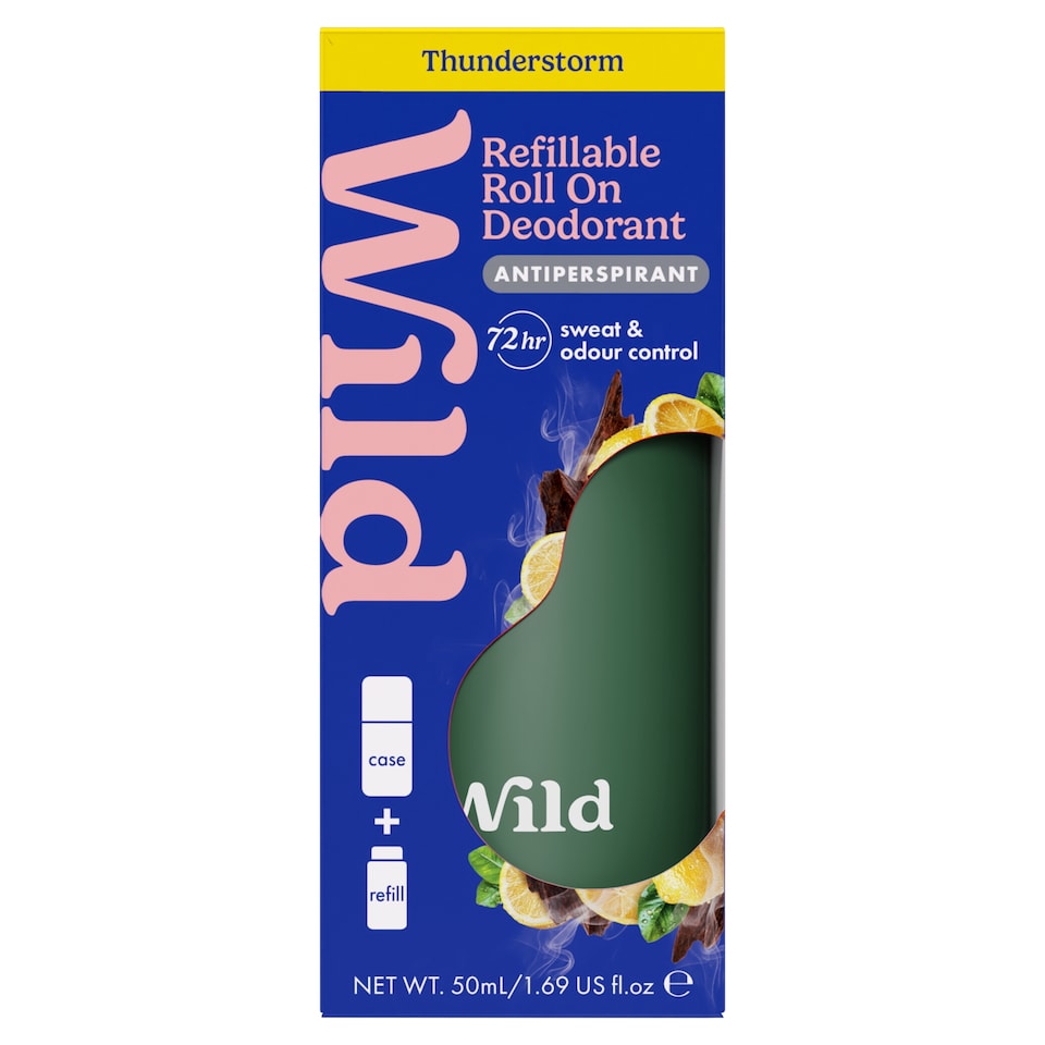 Wild Thunderstorm Refillable Roll On Deodorant Antiperspirant 50ml