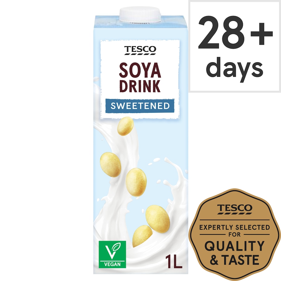 Tesco Sweetened Soya Drink 1L