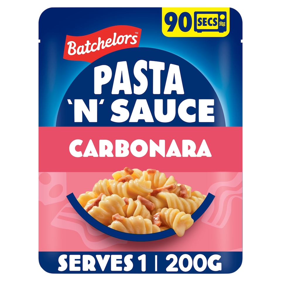 Batchelors Pasta 'n' Sauce Microwave Ready Meal Carbonara 200g