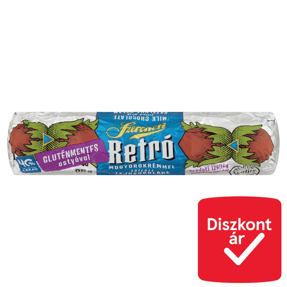 Szerencsi Retró mogyorókrémmel töltött tejcsokoládé 35 g  1. kép