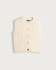 image 5 of F&F Cable Knit Sleeveless Cardigan  in Neutral
