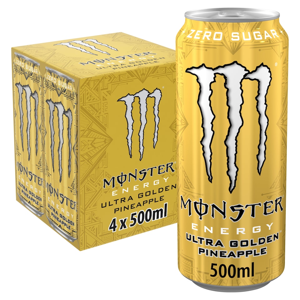 image 1 of Monster Energy Drink Ultra Gold 4x500ml