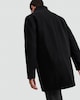 image 3 of F&F Funnel Neck Single Button Overcoat with Wool in Black