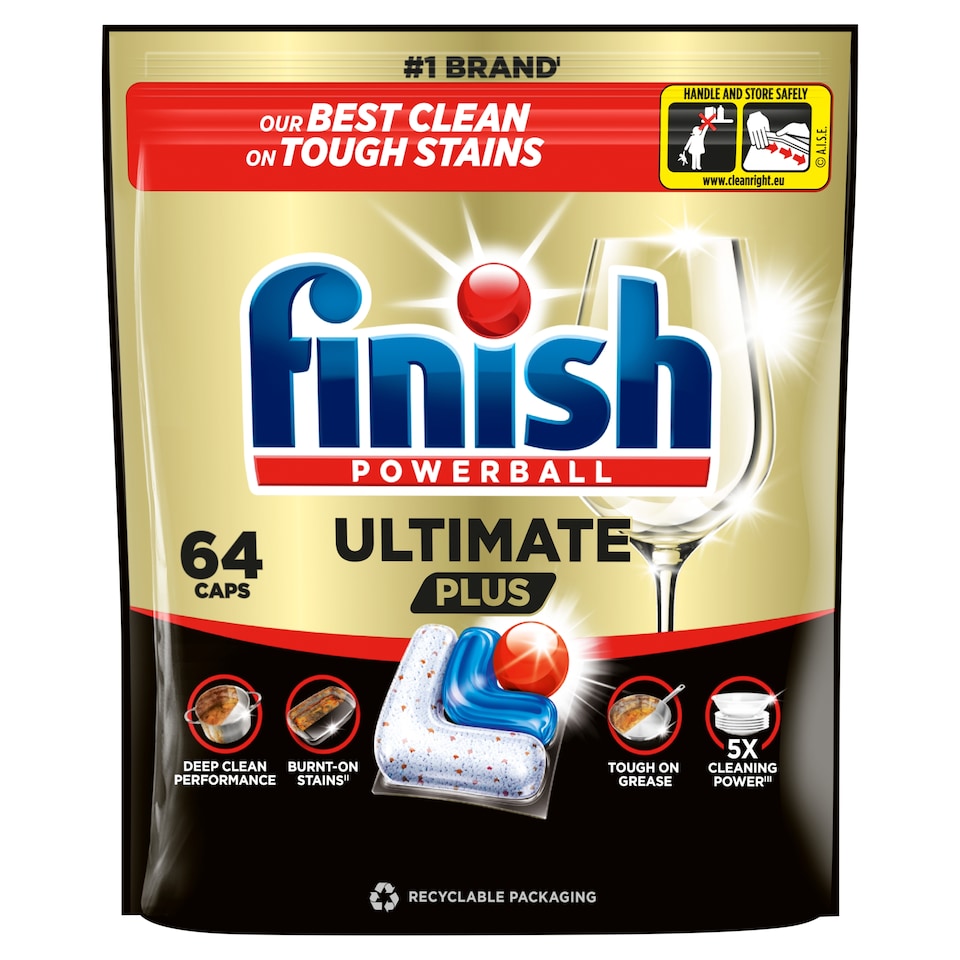 Finish Ultimate Plus kapsuly do umývačky riadu - Fresh 64 ks