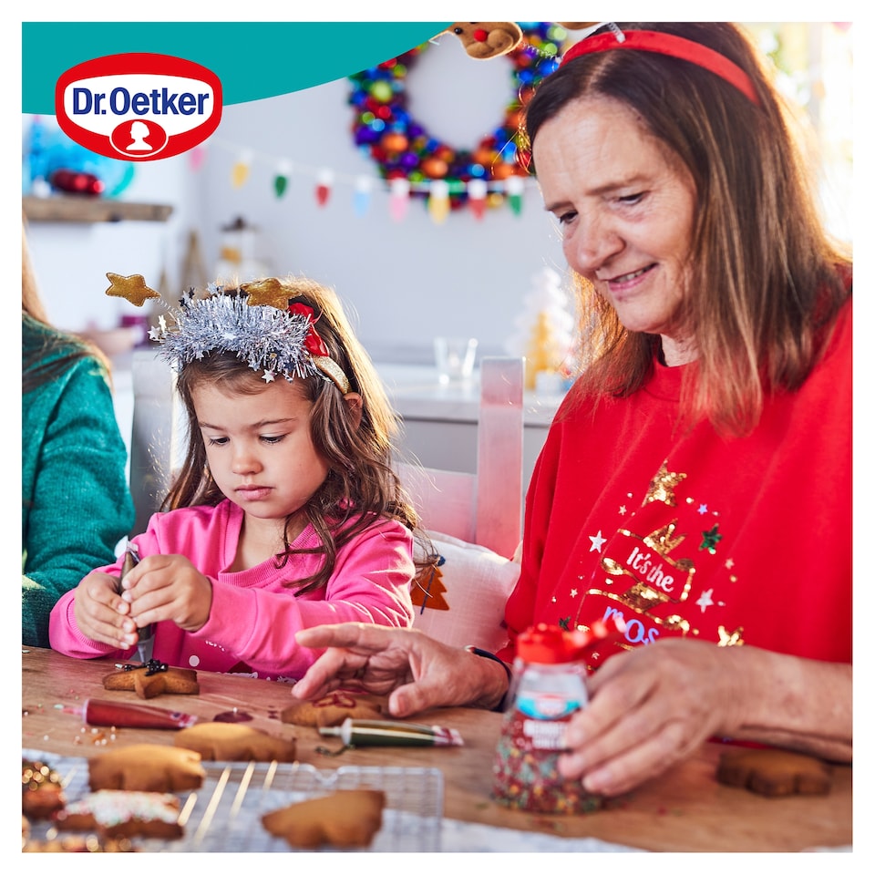 image 1 of Dr Oetker Christmas Glittery Decorating Icing 76g