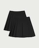 image 4 of F&F School Girls 2-Pack Pleated Kilt Skirts in Black