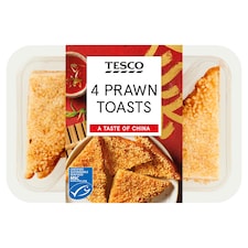Tesco Prawn Toasts 4 Pack 120g