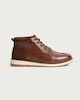 image 1 of F&F Faux Leather Lace Up Ankle Boots in Brown