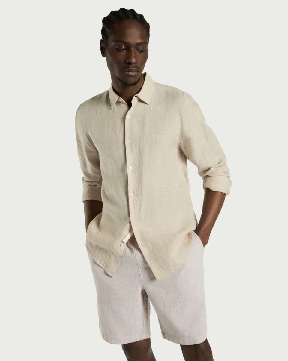 image 1 of F&F Pure Cotton Drawstring Shorts in Cream