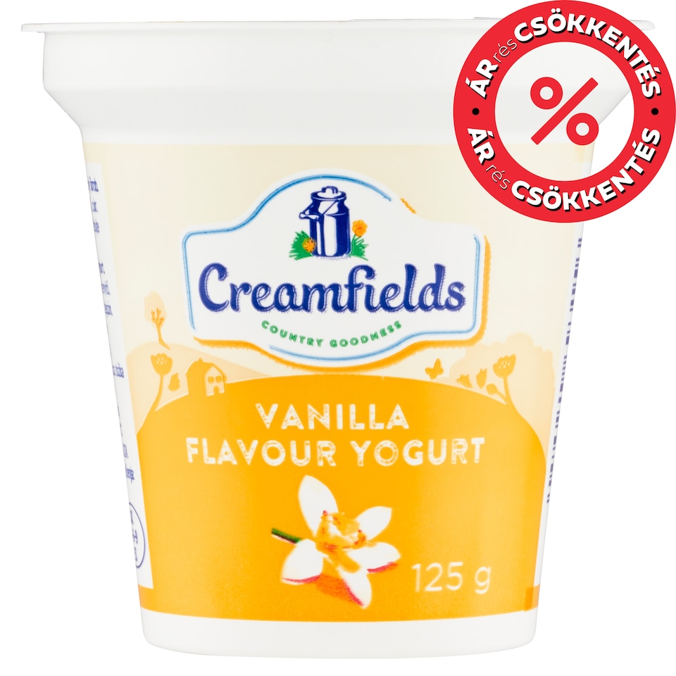 Creamfields zsírszegény vaníliaízű joghurt 125 g