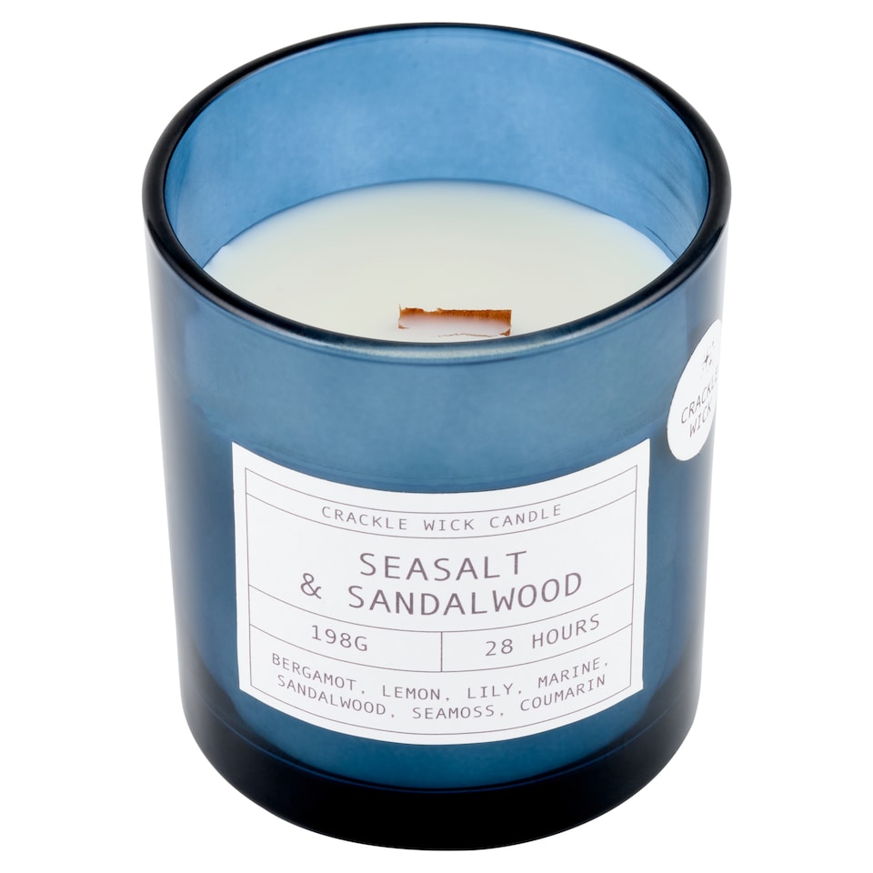 obrázok 1 z F&F Home Crackle Seasalt & Sandalwood vonná sviečka 198 g
