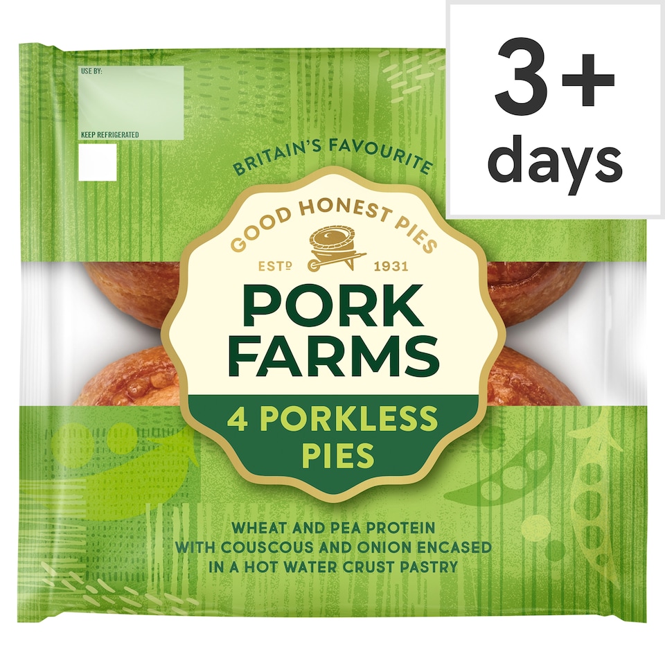 Pork Farms Vegan Porkless Pies 4 Pack 260g