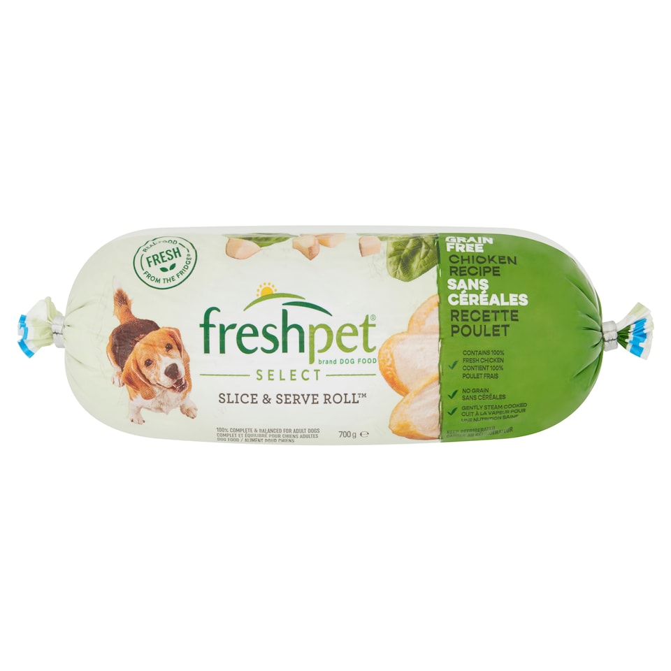 image 1 of Freshpet Grain Free Chicken & Turkey Recipe with Potato & Spinach Roll Dog Food 700g