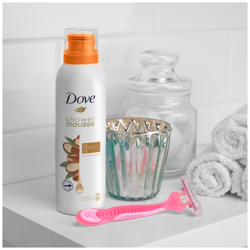 image 1 of Dove Shower Mousse Argan Oil 200Ml