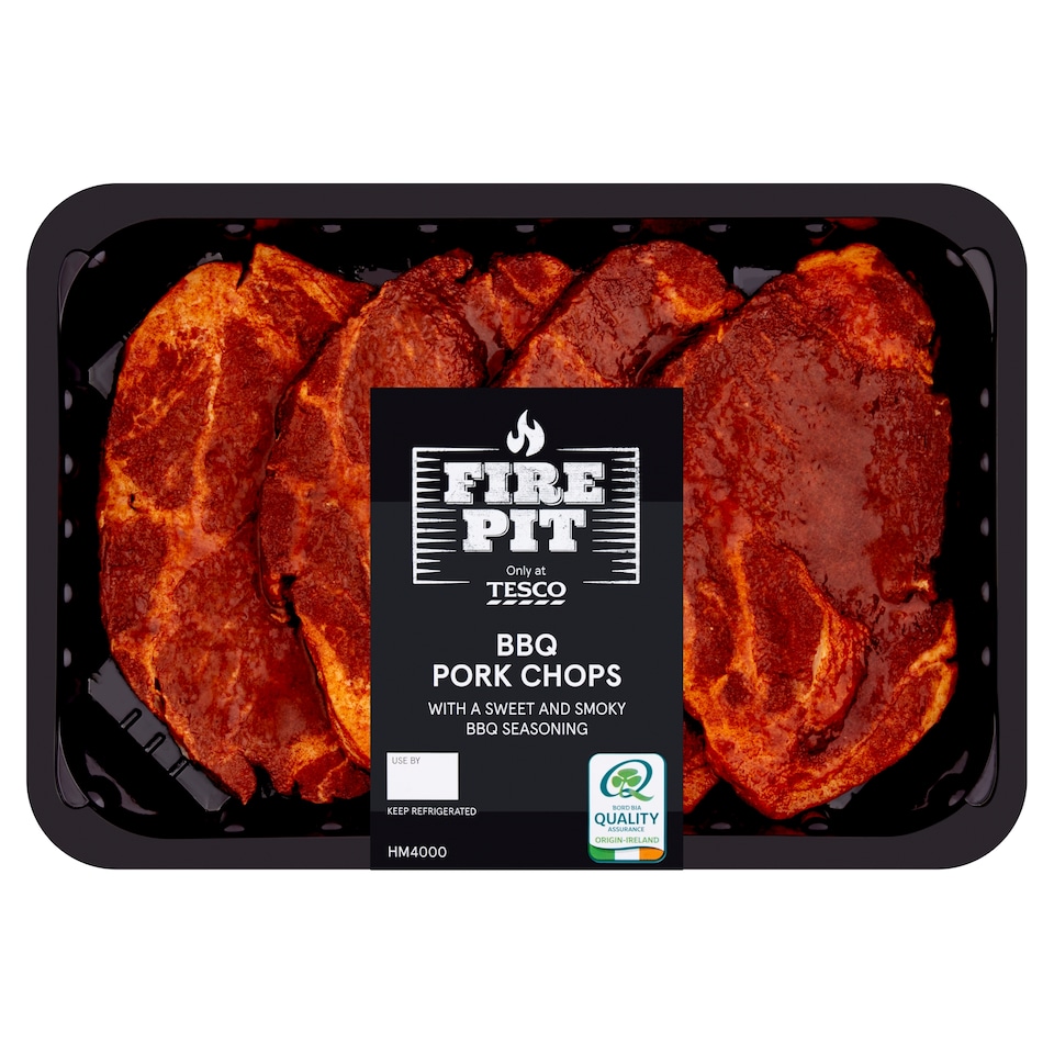 Tesco Fire Pit Bbq Pork Chops 550G