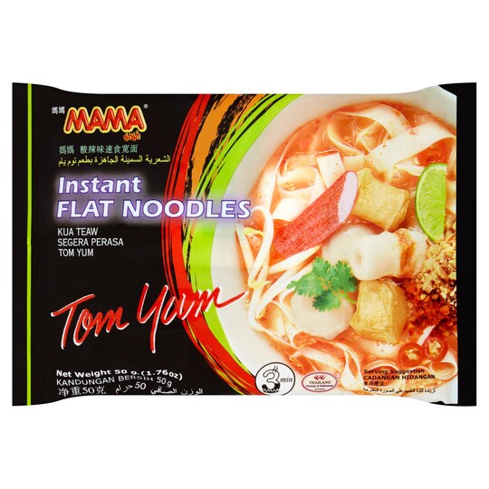 MAMA TOM YUM INSTANT FLAT NOODLES 50G Tesco Groceries