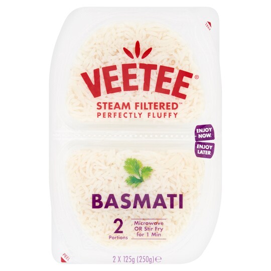 Veetee Heat & Eat Basmati Rice Pot 2 X 125G Tesco Groceries