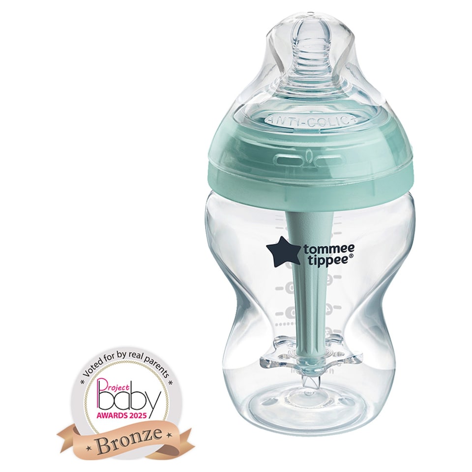 image 1 of Tommee Tippee Baby Bottles, Advanced Anti-Colic Baby Bottle, Slow Flow, 260ml, 0m+, Pack of 1