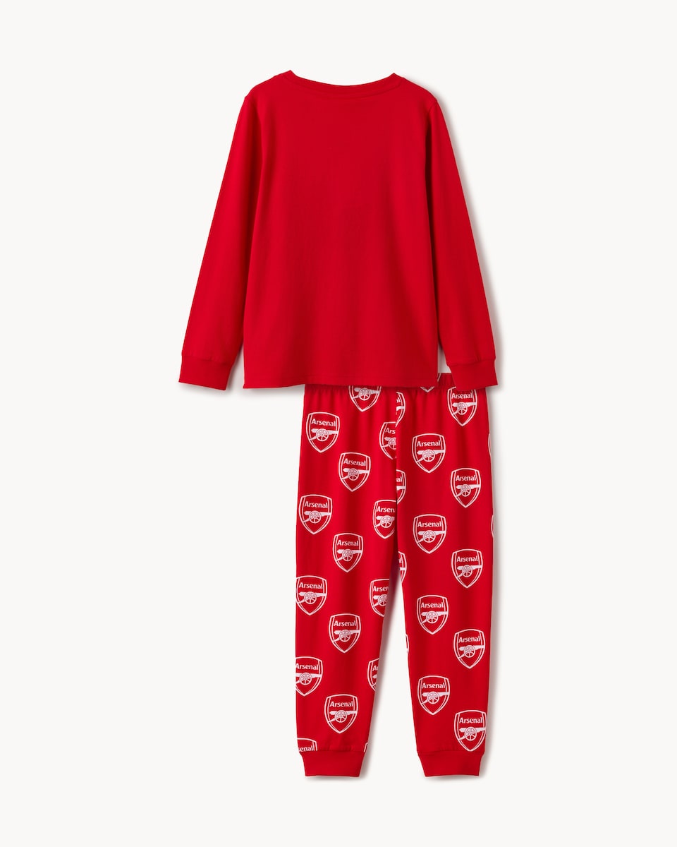 image 1 of Arsenal Pure Cotton Pyjama Set in Red