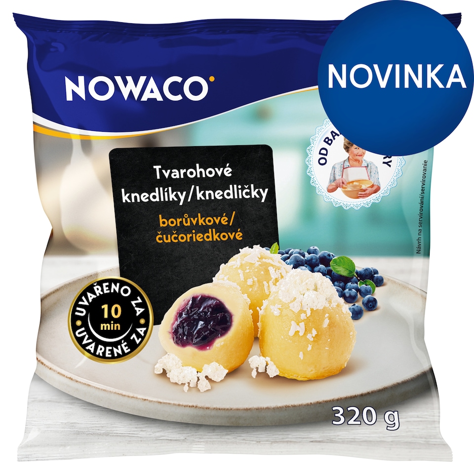 Nowaco Tvarohové knedličky čučoriedkové 320 g