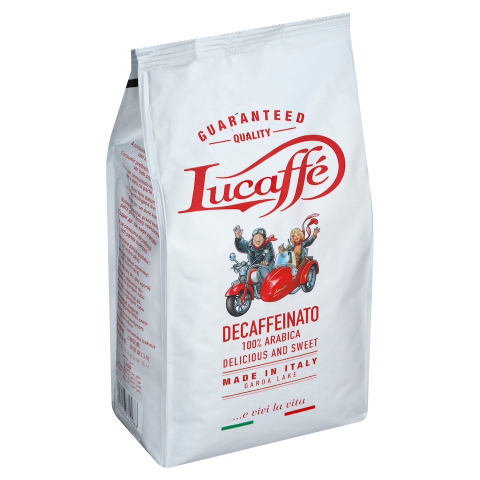 obrázok 1 z Lucaffé Decaffeinato 100% arabica pražená zrnková káva na prípravu talianského espressa 700 g