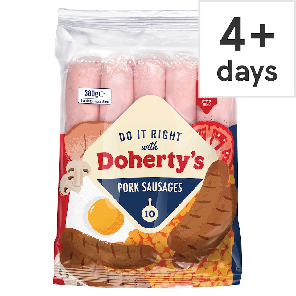Doherty's Pork Sausages 10 Pack 380g