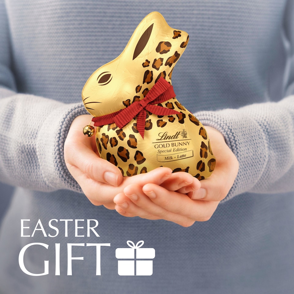image 1 of Lindt Gold Bunny Milk Chocolate Animal Print 100G