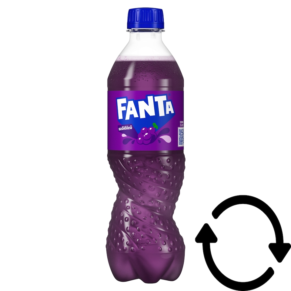 Fanta szőlőízű szénsavas üdítőital cukorral és édesítőszerekkel 500 ml
