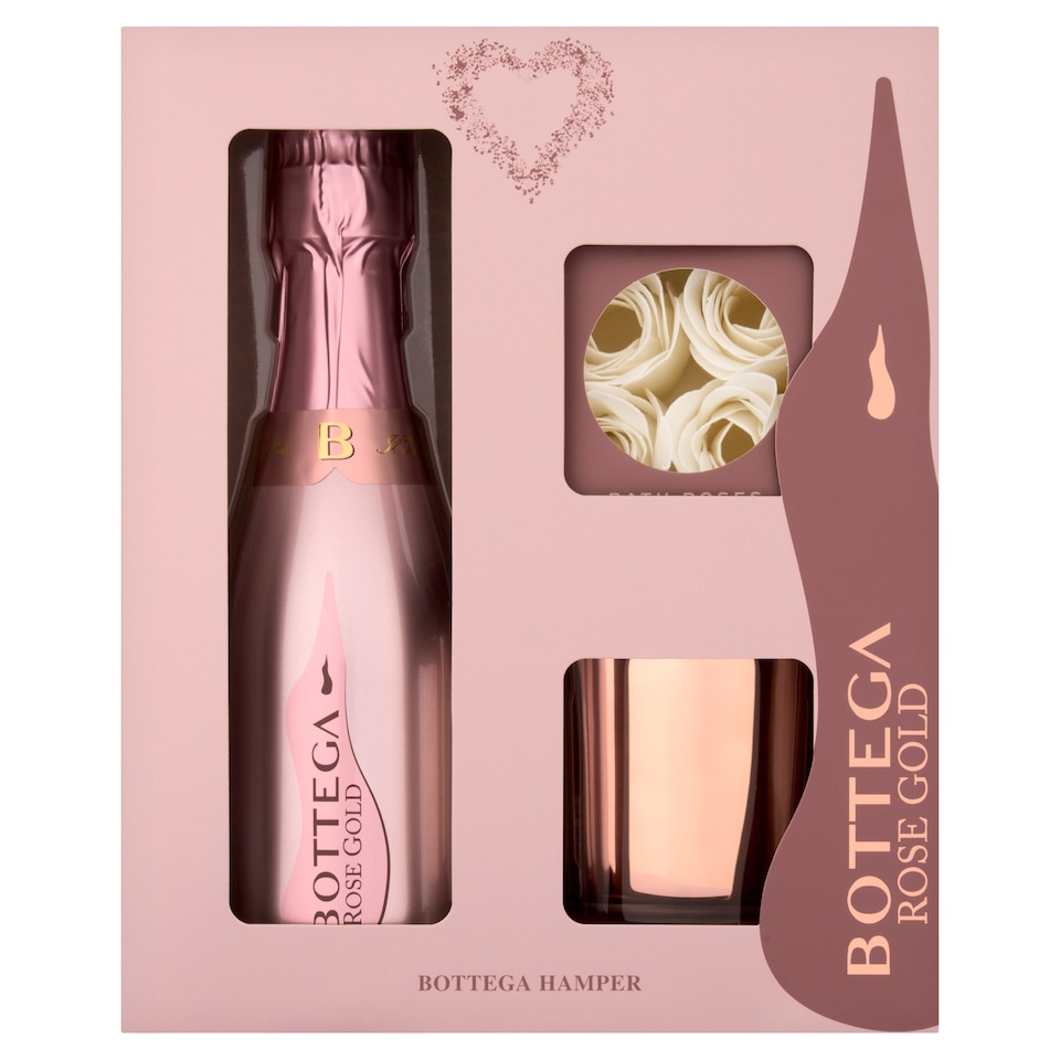 Bottega Rose Gold 200Ml, Candle & Bath Roses Giftset